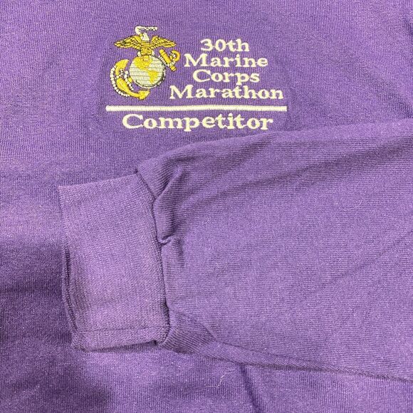 Marine Corps Marathon Shirt 2002 Single Stitch Long Sleeve purple X-Large XL New - Picture 5 of 5